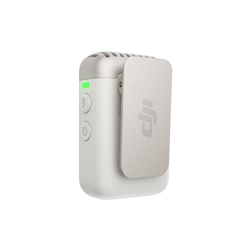 Image of DJI Mic 2 Transmitter (Pearl White), Wireless Microphone with Intelligent Noise Cancelling, 14-Hour Internal Recording, 6-Hour Battery, Magnetic Attachment, Bluetooth Microphone, YouTube, Vlogging