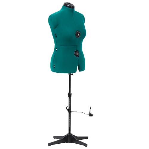Dritz Sew You Adjustable Dress Form - Medium/Large Sizes US 12-18 - Female Clothing Mannequin for Sewing, Fitting, and Draping - Pinnable Sewing Mannequin with 12 Dials for Fitting + 360 Hem Guide