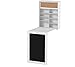 InnovaGoods Escritorio Plegable de Pared, Madera, Blanco, 80x50x18 cm