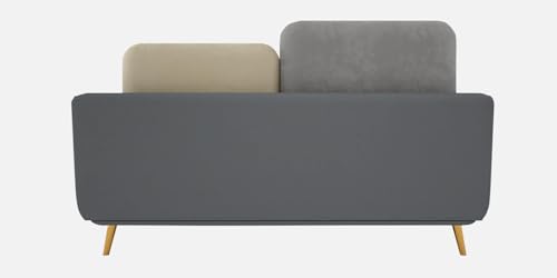 Image of Sixpine Luxury Dual Color Upholstery Sofa in Premium Velvet | Solid Wood Structure | Sturdy Golden Legs | High Density Foam | Extra Comfort for Modern Living Room (Grey & Beige, 2 Seater)