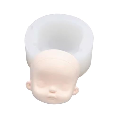 Molde de silicona con cara de muñeca 3D, cara de bebé, arcilla suave, herramientas de decoración de pasteles, chocolate, caramelo, cupcakes, jabón, moldes para manualidades