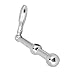 Hapivida Ball Crank Table Handle, High Hardness Three Ball Crank Handle with 16mm Inner Hole, Precision Engineered for Milling Machines, Model D26, 197mm Length for Industrial and Hobbyist Use