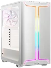 be quiet! Pure Base 501 DX White PC case, high Airflow Intake Front Panel and top Cover, Maximum Performance, 3 preinstalled Pure Wings 3 140mm PWM Fans, Extraordinary air Pressure, Dynamic Design