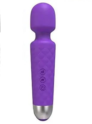Full Massager Rechargeable Personal for Pain Relief, Flexible Head & Handheld Waterproof Wand Massager Purple