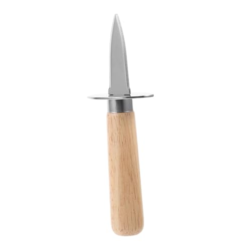 Mikikit Coltello Apriostriche in Acciaio con in Utensile Versatile per Aprire Ostriche e Capesante Resistente e Compatto per Uso e Ristoranti