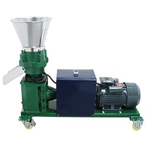 Image of 12mm Animal Feed Pellet Machine Chicken Feed Pellet Maker Farm Fodder Granulator 220V Four Head Press Roller 150-200KG /h 4.5KW