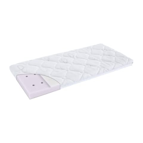 Träumeland Babymatratze Brise Exclusiv 43x80x6cm / Kindermatratze für Beistellbett Dicke 6 cm/belüftete Kaltschaummatratze/Matratze für Wiege, Beistellbett/Bezug mit Tencel waschbar Cover