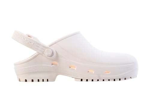 REPOSA - Zuecos para Mujer Y Hombre Modelo Eco, Zuecos para El Trabajo (esteticistas, Peluqueros) Versátiles, Cómodos Y Ligeros Incluso En Casa, Correa Abatible Y Suela Antideslizante - Made In Italy