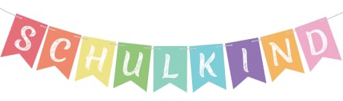 Schulkind Girlande Einschulung Deko Bunte Schulkind Deko 2026