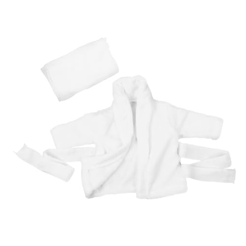 HANABASS Bata de Baño para Niña Recién Nacido de Algodón Gruesa y Absorbente Traje Fotográfico Blanco para Sesión de Fotos