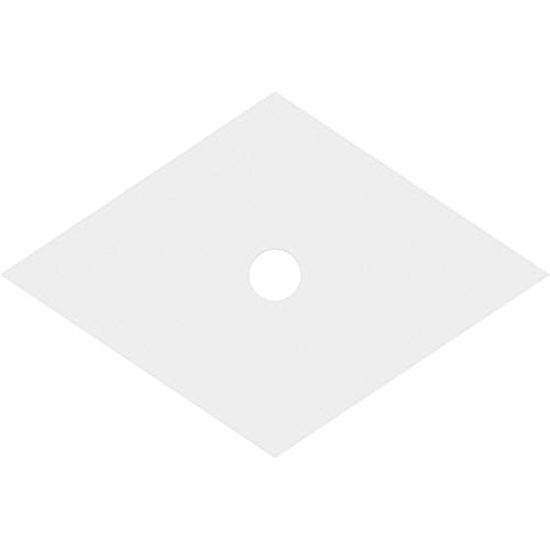 Image of Ekena Millwork CMP32X21DD-03000 Diamond Architectural Grade PVC Contemporary Urethane Ceiling Medallions 32 inchW x 21 3 /8 inchH x 3 inchID x 11 1 /4 inchC x 1 inchP