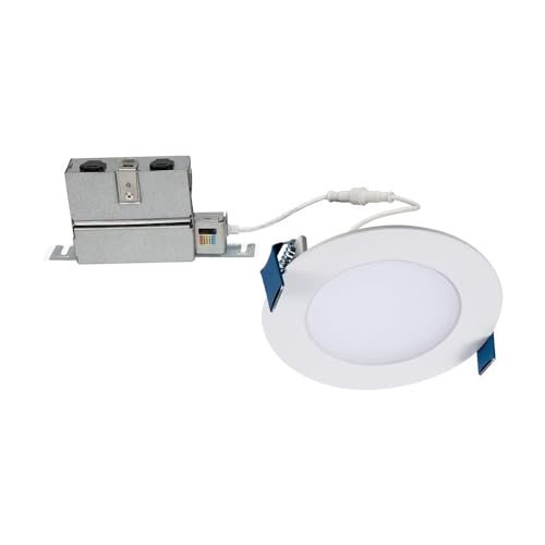 HALO HLB 4 inch LED Recessed Light, Thin Canless, Dimmable, w/Selectable Color Temperatures - HLB4069FS1EMWR