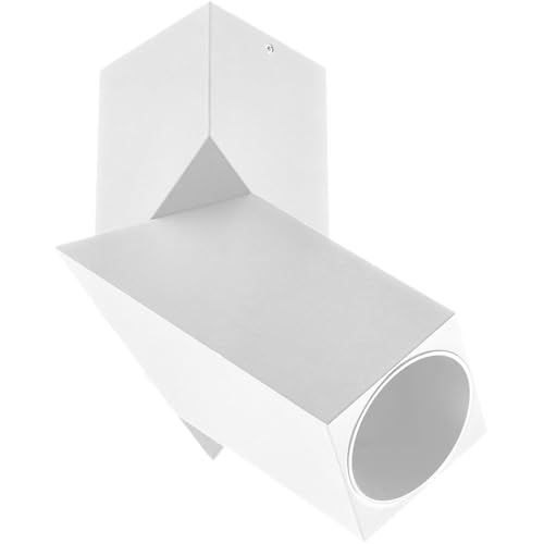 GTV Plafonnier Spot Orientable VIRGO, Design Carré Moderne pour Ampoule GU10, Max 20W, Corps en Aluminium, Luminaire de Surface pour Salon et Couloir, Blanc...