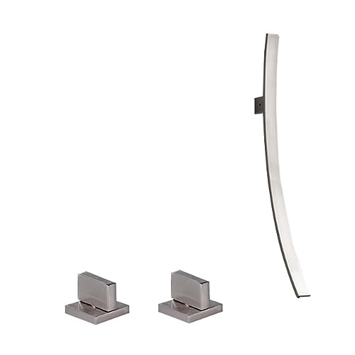 Robinets de lavabo muraux avec mitigeur cascade design eau chaude - 2