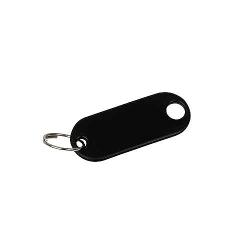 WEDO 262811801 Schlüsselanhänger zum Beschriften | schwarz | 100 Stück | mit Ring