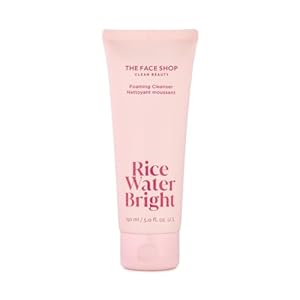 THE FACE SHOP Rice Water Bright Foaming Cleanser | Vegan| Brightening | Rice Water | Hydrating | Rice Bran Oil | K-Beauty