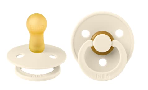 Image of BIBS Baby Pacifier | BPA-Free Natural Rubber | Made in Denmark | Ivory 2-Pack (6-18 Months)