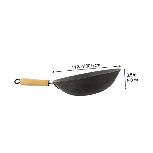Wok estilo chino para cocina doméstica con mango ergonómico miniatura 2