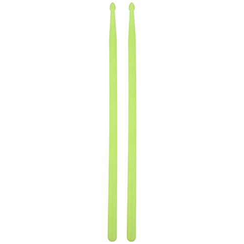Baquetas luminosas VANZACK, 2 unidades, para principiantes, agarre cómodo, material nailon, tamaño 5A, color verde fluorescente