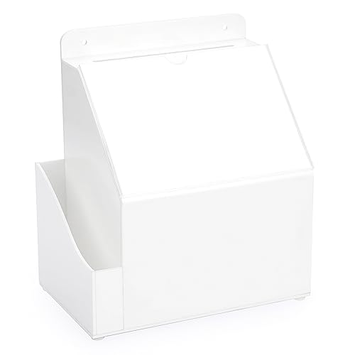 SUMTree Acrylic Wall Mountable Ballot Donation Box with Lock White
