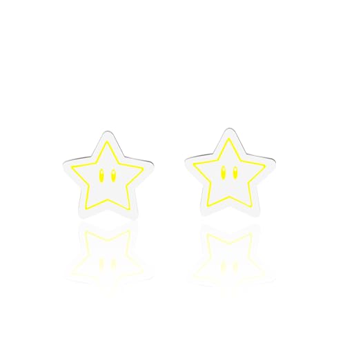 Star Studs Earring Videogame Gift Bros Movie Inspired Gift