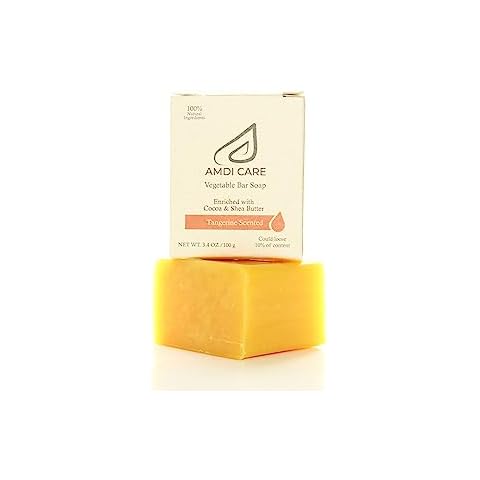 AMDI CARE All Natural Body Wash with Cocoa and Shea Butter - Deeply Cleanses, Nourishes, and Hydrates Skin for a More Even Tone - Tangerine Scented Eco-Friendly Soap with Organic Ingredients Cover