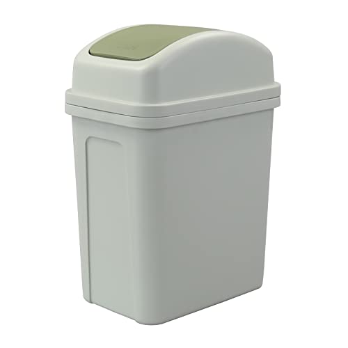 Petite poubelle de 7 L et 4,8 L verte avec couvercle basculant pour tri
