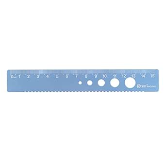 sourcing map Straight Ruler 15cm Metric Aluminum Alloy Ruler Wave Edge ...