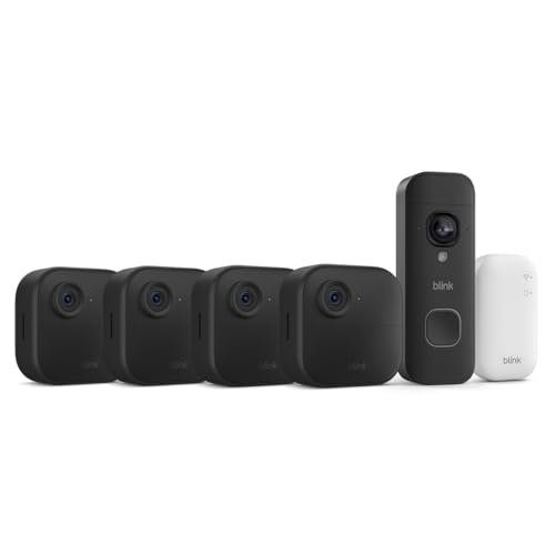 Miniatura 2 de Blink Outdoor 4 Cámara con Blink Videotimbre 2K+ con pilas (última generación), Negro, módulo de sincronización básico Incluido
