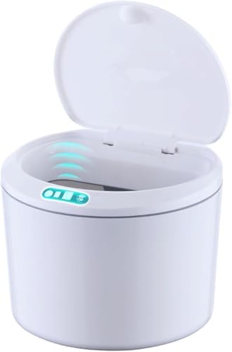 Papelera Sensor Desktop Automática con Tapa Blanca