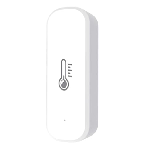 Sanofuturion Smart Temperature Humidity Sensor Tuya WiFi Hygrometer Indoor Monitor with App Alerts Works with Alexa/Google Home Real-Time Data & Scene Automation (2.4GHz Only) (1Pack)