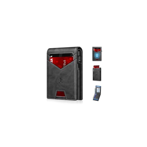 Image of Wallet for Men RFID Blocking Minimalist Card Holder Wallet for 12-14 Cards