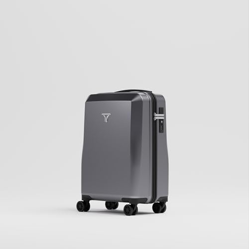Image of Carry-On (55cm) Cabin Trolley Bag & Free Backpack, Phone Stand, Combination Lock, Charging Slots, Cup Holder, 8 Smooth Wheels, Polycarbonate Hard-Shell (T3, Alloy)