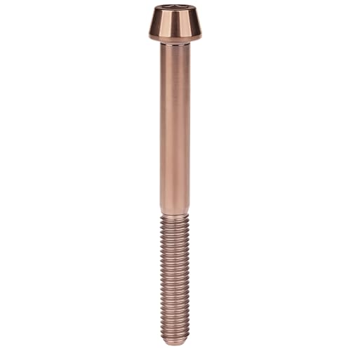 Image of Titanium Ti Bolt M5x9 16 18 20 25 30 35 40 45 50 55 60mm Tapered Head Screws Pack of 4 (M5x55mm, Bronze)