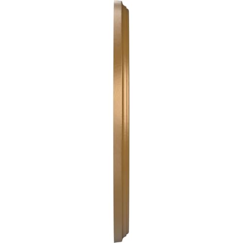 Image of Ekena Millwork CMP10BECGH Berkshire Thermoformed PVC Ceiling Medallion (Fits Canopies up to 4 1 /2 inch), 10 inchOD x 3 1 /2 inchID x 3 /4 inchP, Metallic Gold Rush