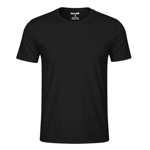 HORNBILL Men's Black T-Shirts 2 Pack, Small, 100% Cotton Crew Neck Tee - image 5