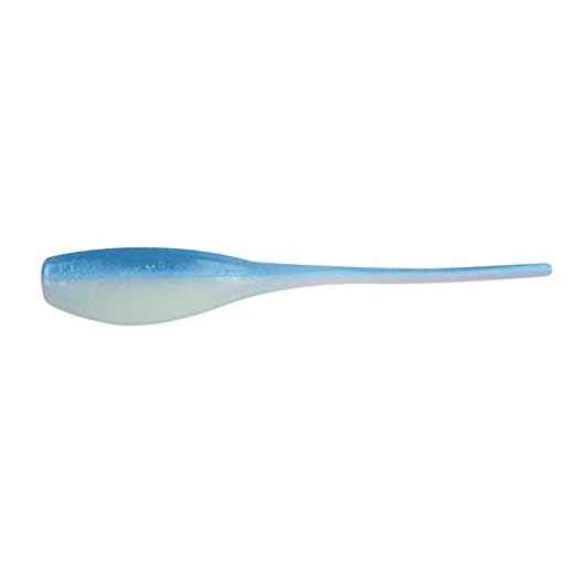 Bobby Garland Mo' Glo 2-Inch Baby Shad Glow-in-The-Dark Soft Plastic Fishing Lure, 18 per Pack, Blue Ghost