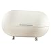 OSALADI Bread Box Bread Holder Bread Keeper Bread Case with Lid Loaf Bread Container Bread Dispenser Metal Bread Bin Makeup Holder Bread Crisper Make up White Iron Distribution Box