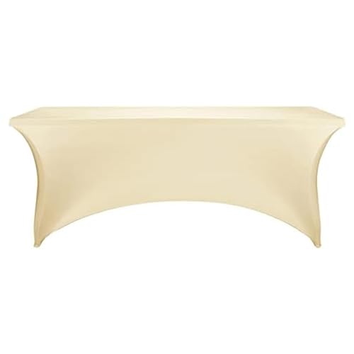 Image of FORLIFE 6Pack Spandex Table Covers 6ft,Fitted Tablecloth for 6ft Rectangular Tables, Stretch Patio Table Covers, Universal Spandex Table Cover for Wedding, Banquet, Party - Champnge