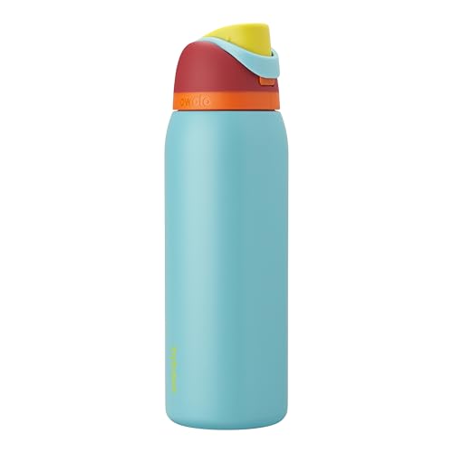 Image of Owala FreeSip Insulated Stainless Steel Water Bottle with Straw, BPA-Free Sports Water Bottle, Great for Travel, 40 Oz, Summer Sweetness