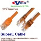 SuperEcable - 20974 - Orange - 5 Ft - UTP Cat.6 Network Ethernet Snagless Straight Patch Cable - 5 Pack