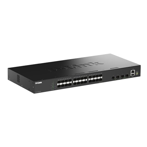 Image of D-Link DGS-1530-28S Stackable Smart Switch 24 SFP Ports + 4 Ports 10G SFP+, QoS, Enterprise Security, RPS Support