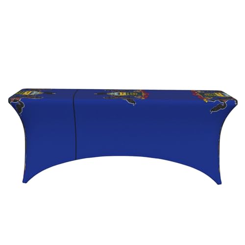 Nappe élasthanne imprimé drapeau Pennsylvanie pour table 1.8m - 3