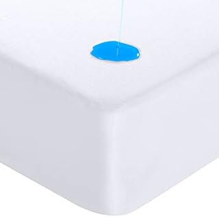 Yoofoss Waterproof Mattress Protector Super King Fitted Mattress Cover Stretches Up to 36cm Deep Lightweight Breathable & Hypoallergenic 100% Tencel Sheet180x200cm