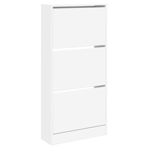 Armoire à Chaussures Blanche 60cm Placard Rangement Bois - 6