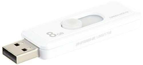Lecteur USB Flash 8 Go GREEN HOUSE GH-UFDSNDA-8G blanc pour sauvegarde PC portable