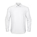 JEKAOYI Button Down Linen Shirts for Men Casual Long Sleeve Regular Fit Cotton Beach Shirts with Pocket White