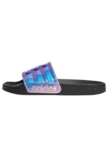 adidas Damen Adilette Shower Slides RUTSCHEN, Core Black/Iridescent/Core Black, 40.5 EU
