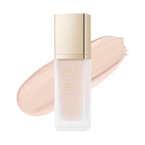 Oulac Foundation Make Up, Skincare Infused With Aloe Leaf And Vitamin E, Medium to High Coverage Liquid Foundation, Foundation Vegan 30ml, Shade:Rosy Ivory
