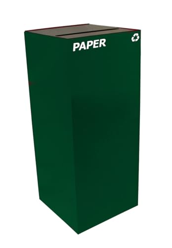 Witt Industries 36GC02-GN 36 gal Square Recycle Unit with Slot Opening Green